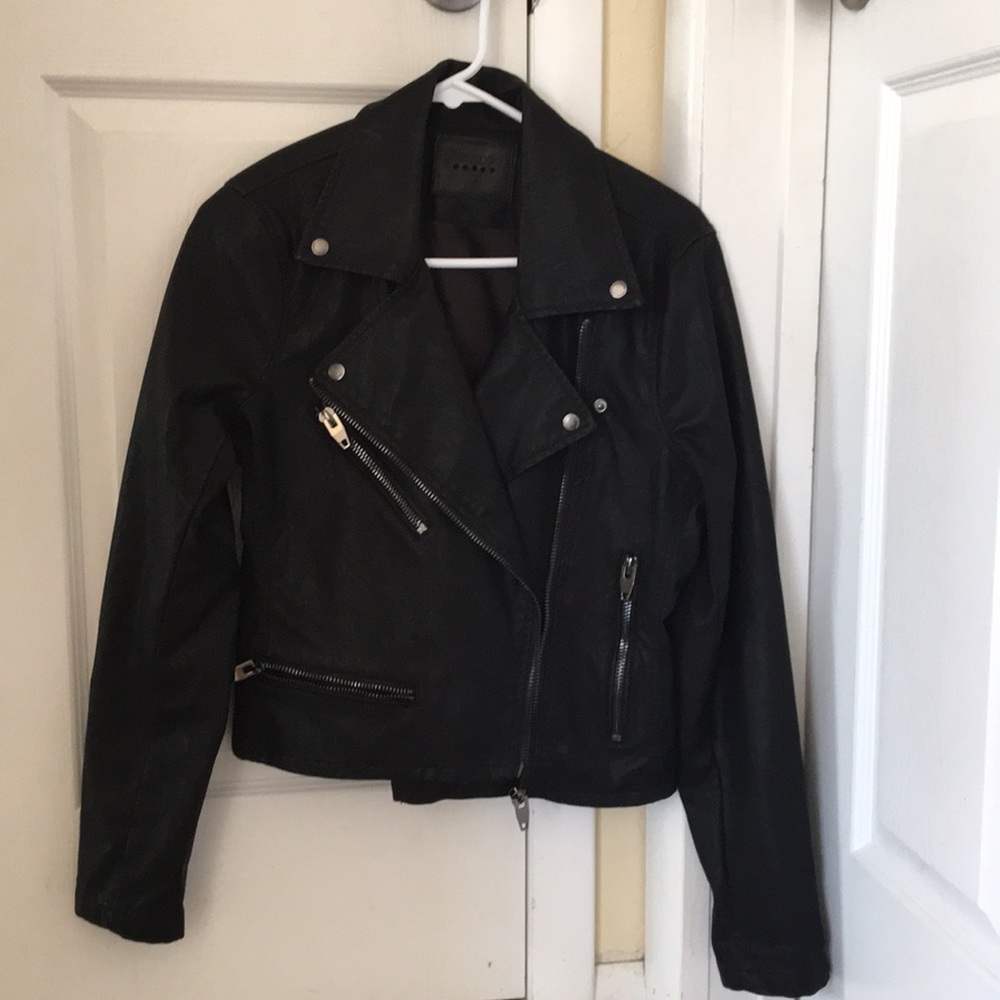 Black Faux Leather Jacket - BLANKNYC